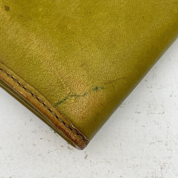 Fossil Women's Yellow Green Leather Full Size Top Clasp Wallet - Picture 11 of 14